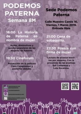 Cartel actos sede 1 marzo 19